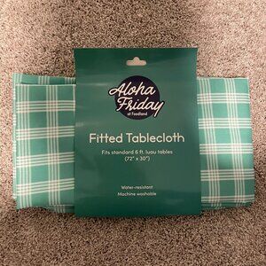 Foodland Hawaii ALOHA FRIDAY Palaka 72" x 30"  Fitted Tablecloth — OS